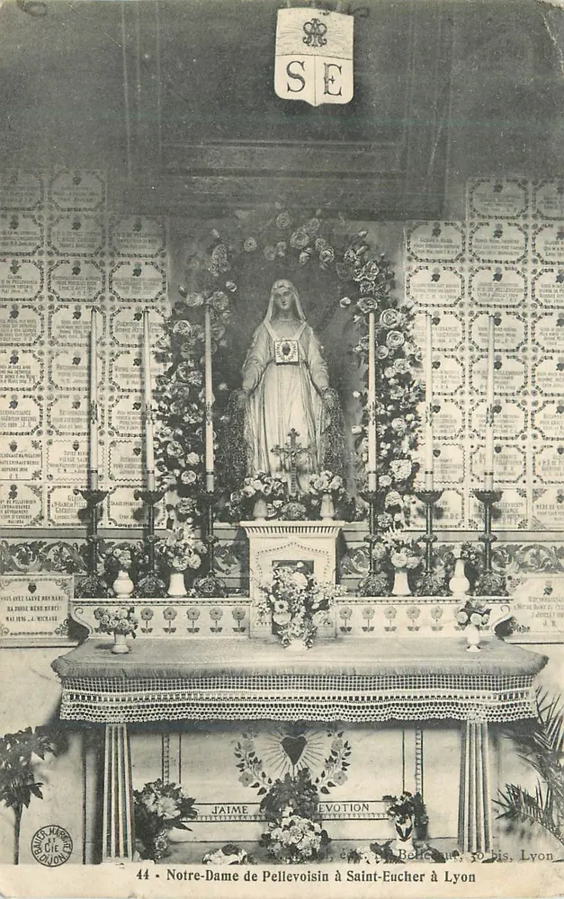 Nossa Senhora de Pellevoisin em Saint-Eucher em Lyon — editor Paris, J. Marat, n°44 - Frente