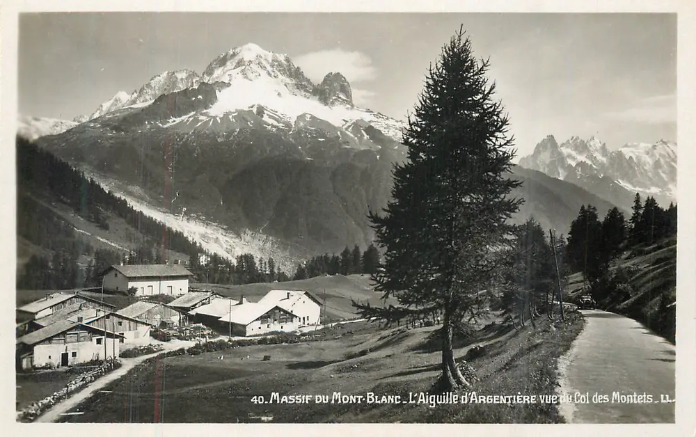 Mont-Blanc-Massiv — Die Aiguille d'Argentière vom Col des Montets aus gesehen — LL — n°40 - Vorderseite