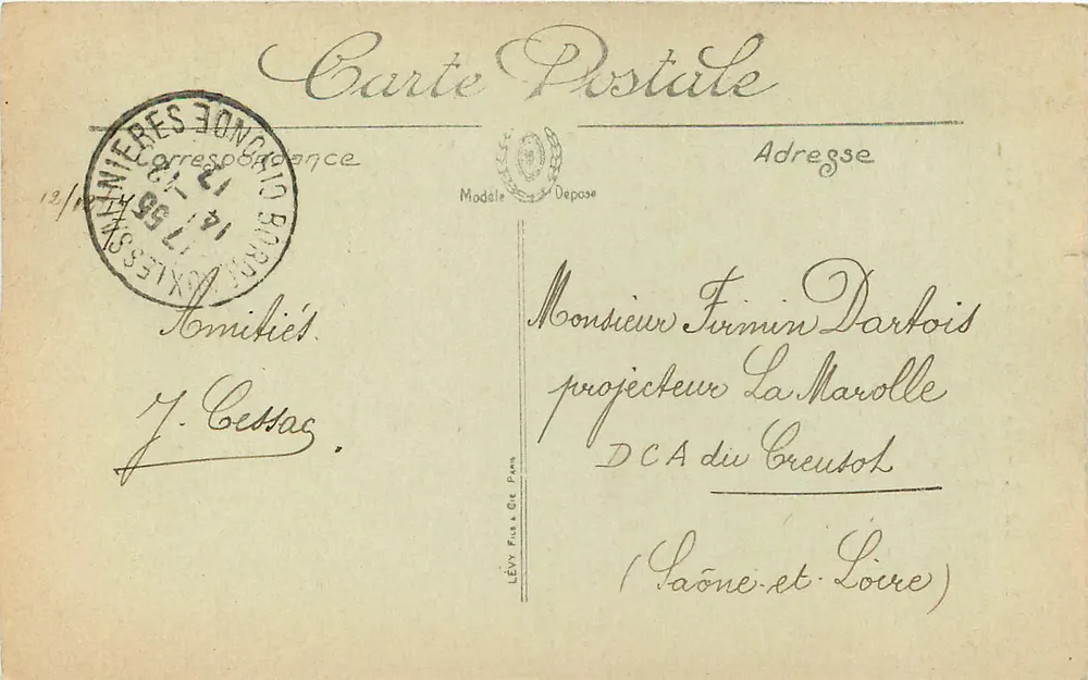 Bordeaux — A Porta do Palácio — LL. n°159 - Verso
