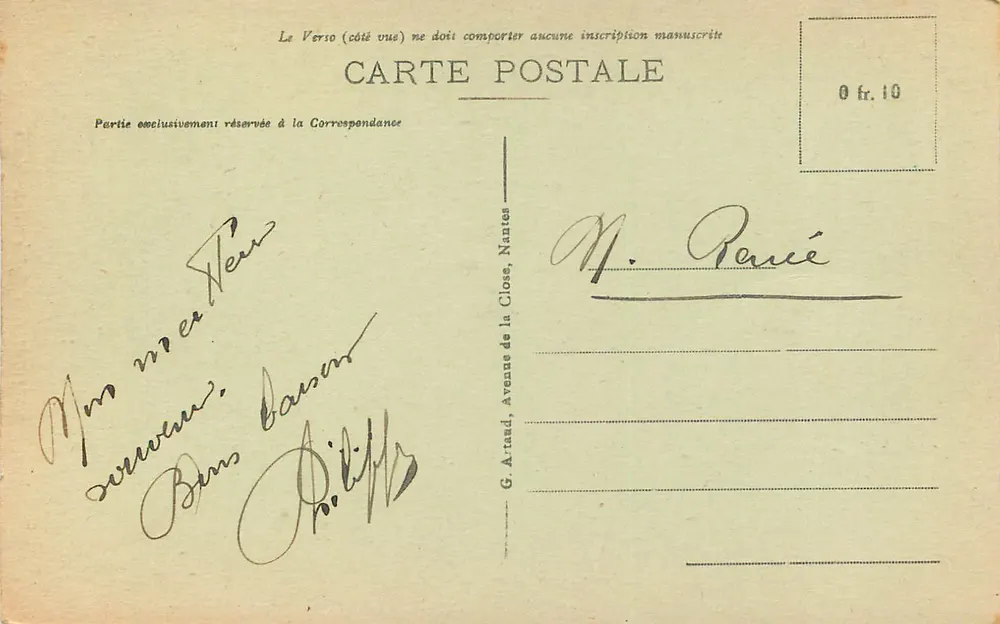 Bordeaux — Igreja de Santa Maria — Editor G. Artand, n° 292 - Verso