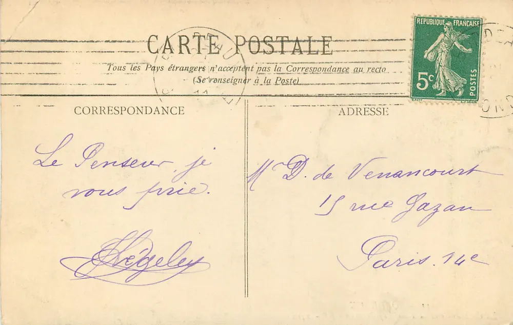 Bordeaux — Die Kathedrale und der Turm Pey-Berland — BR - 2412 - Rückseite