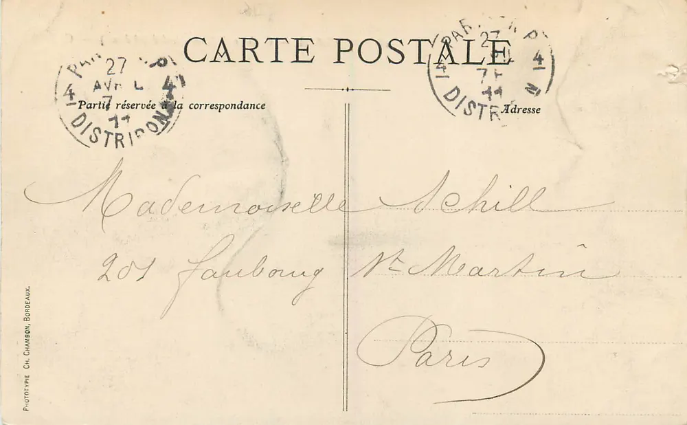 Bordeaux — Catedral de São André (lado sul) — C. B. - Verso