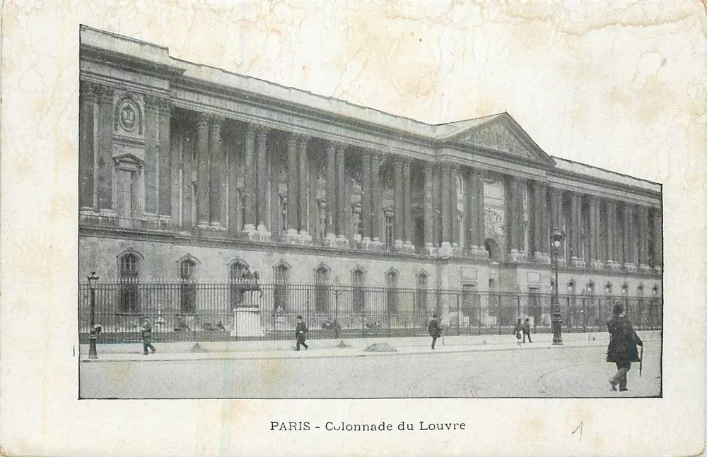 PARIS - Colunata do Louvre — editor não identificado, n° de série 1 - Frente