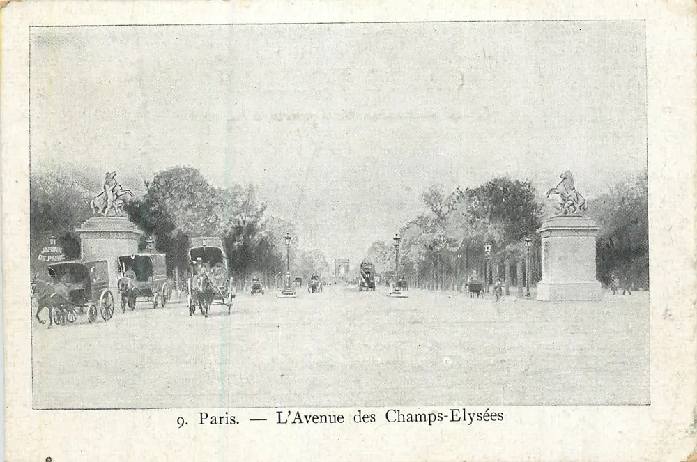 Paris — A Avenida dos Campos Elísios — Coleção do Petit Parisien, N° 9 - Frente