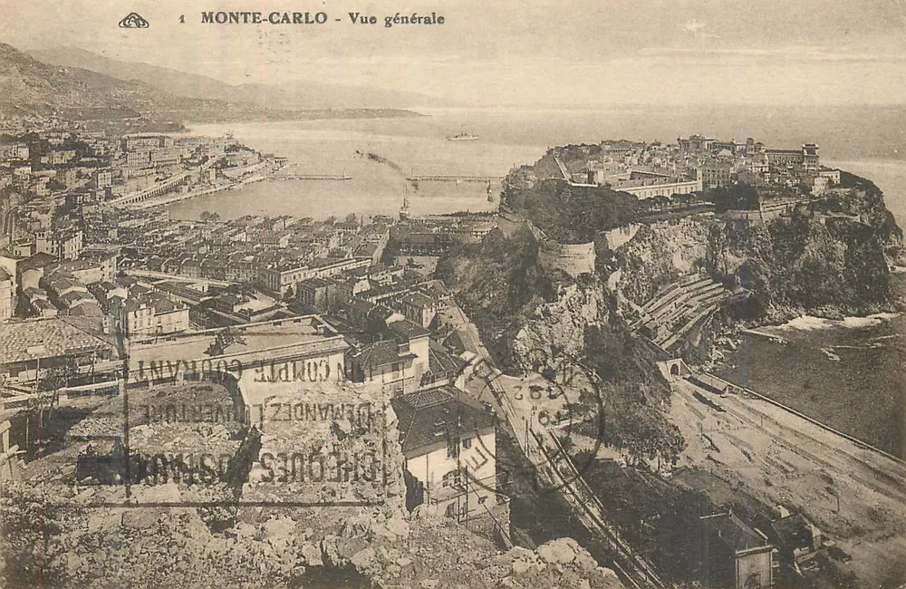 Monte-Carlo — Widok ogólny — wydawca C. Alain des Arts Photomécaniques, Strasbourg - Awers