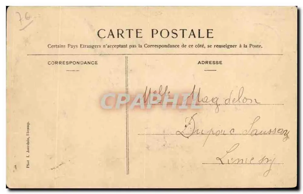 Chèrville - O Castelo de Auffay — L. J. — n°51 - Verso