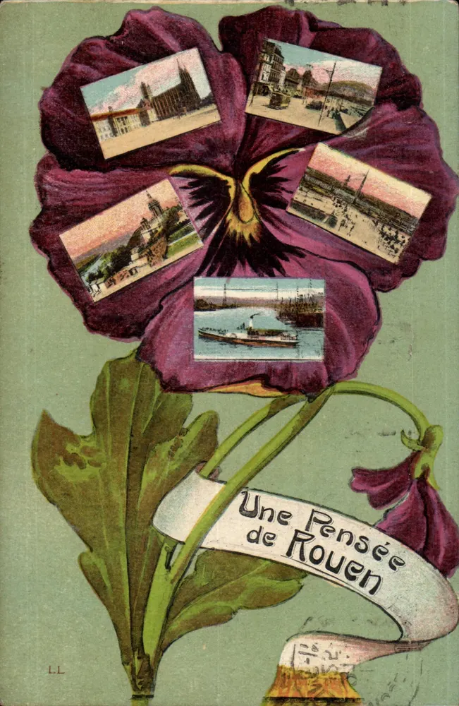 Uma Pensão de Rouen — L.L. — editor desconhecido, número de série não visível - Frente