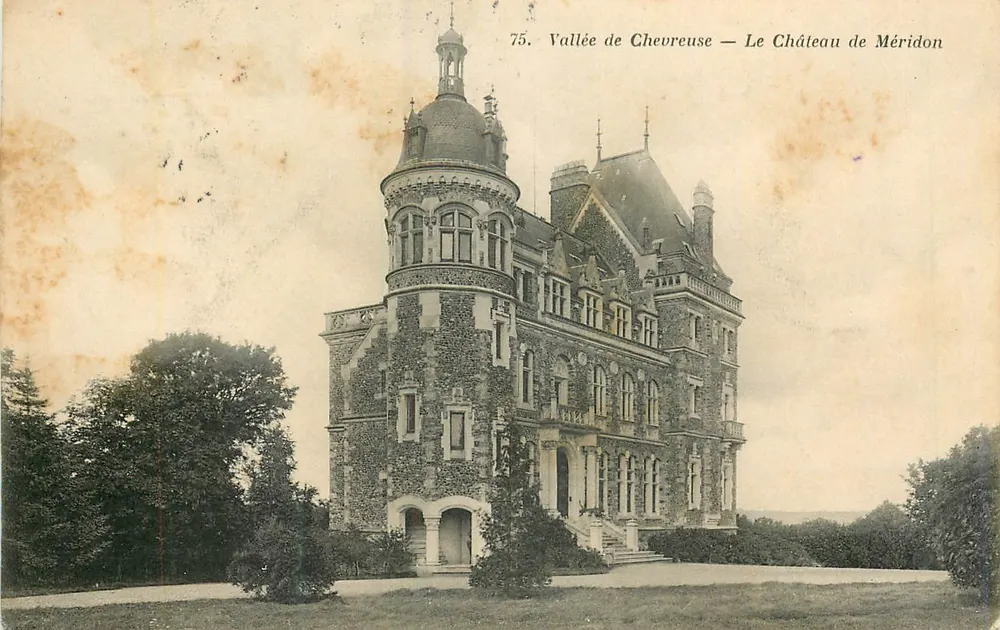 Vale da Chevreuse — O Castelo de Méridon — Héliotypie Bourdier et Faucheux - Frente