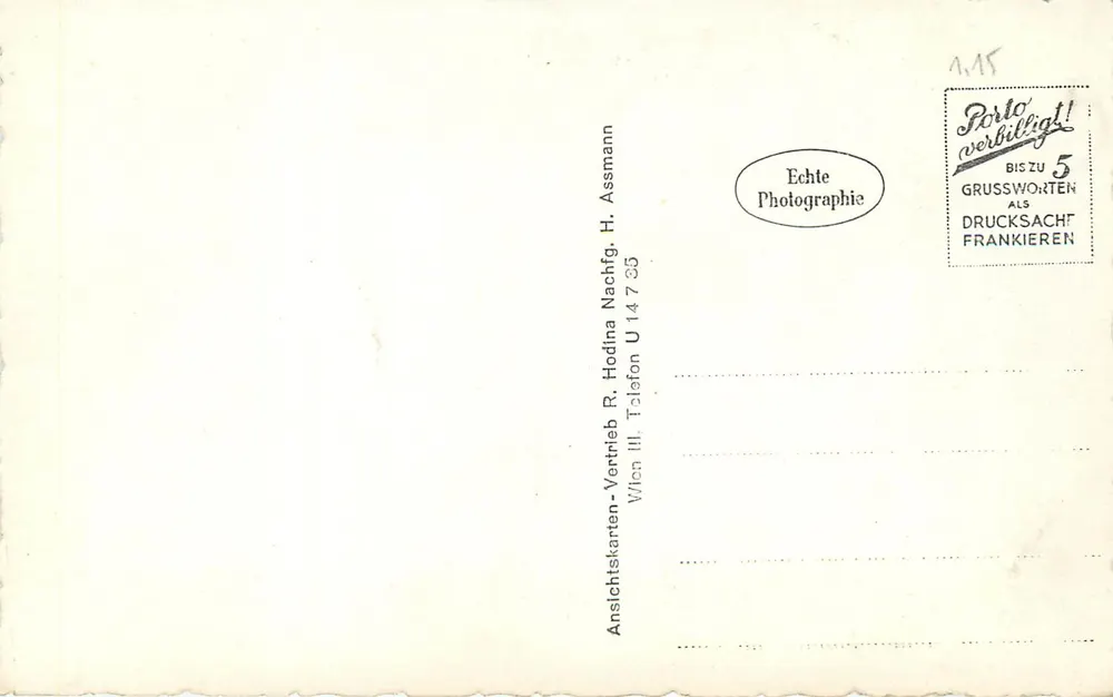 Igreja de São Etienne — Viena — editor W. Stephansen, n° 601 - Verso