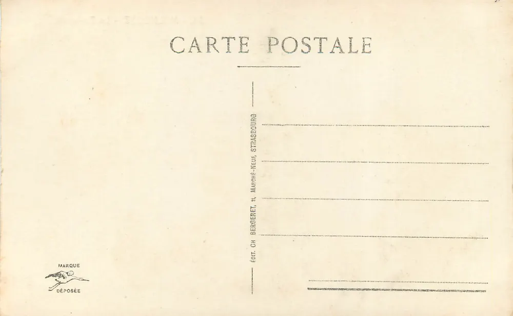 Mulhouse - O Bollwerk — editor Ch. Bergeret, Strasbourg - Verso