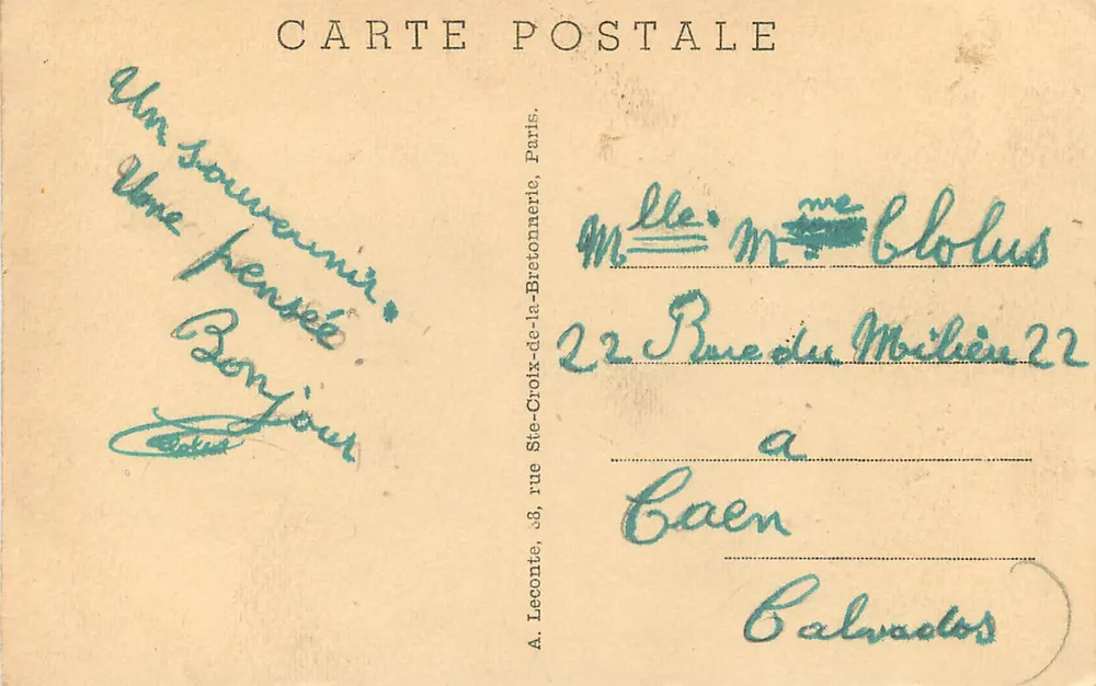 Paris — Basilique du Sacré-Cœur de Montmartre — éditeur G. Juy, n°61 - Verso