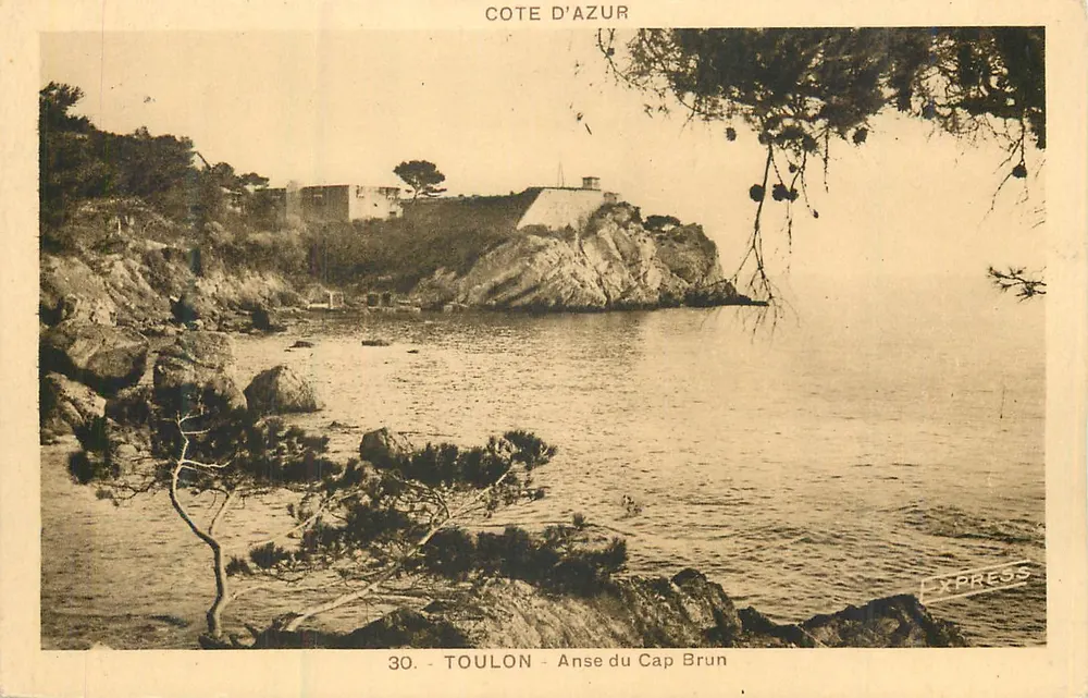 Toulon - Anse do Cap Brun — Costa do Azul — Editor L'Express, n°30 - Frente