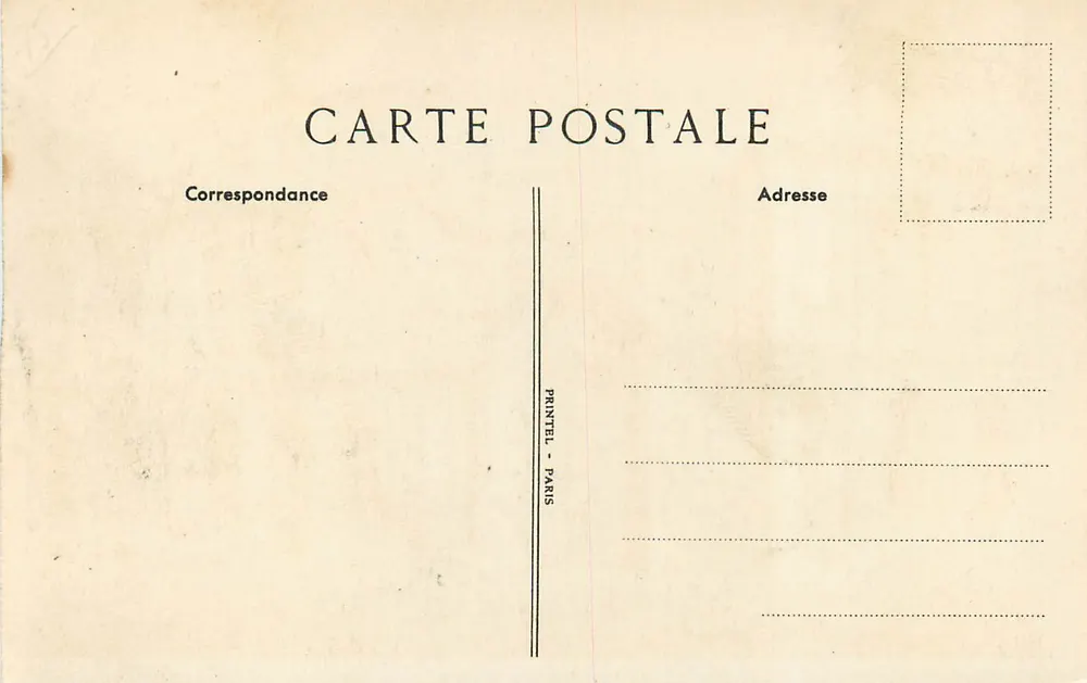 Caisse d'Épargne & de Prévoyance de Paris — Caisse centrale — Printel Paris - Verso