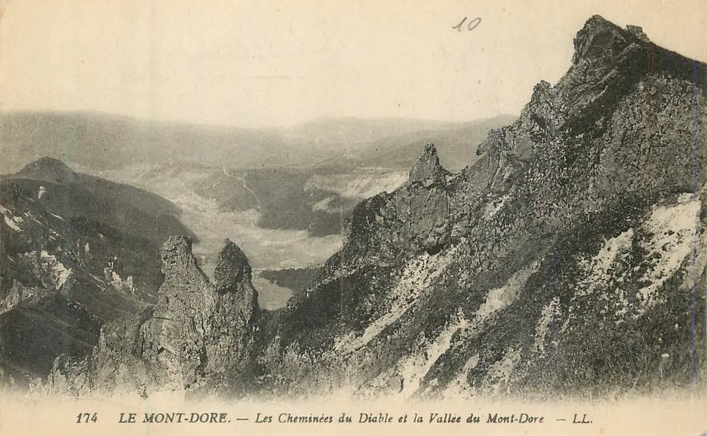 LE MONT-DORÉ — Die Teufelschimney und das Tal von Mont-Dore — LL. — N° 174 - Vorderseite