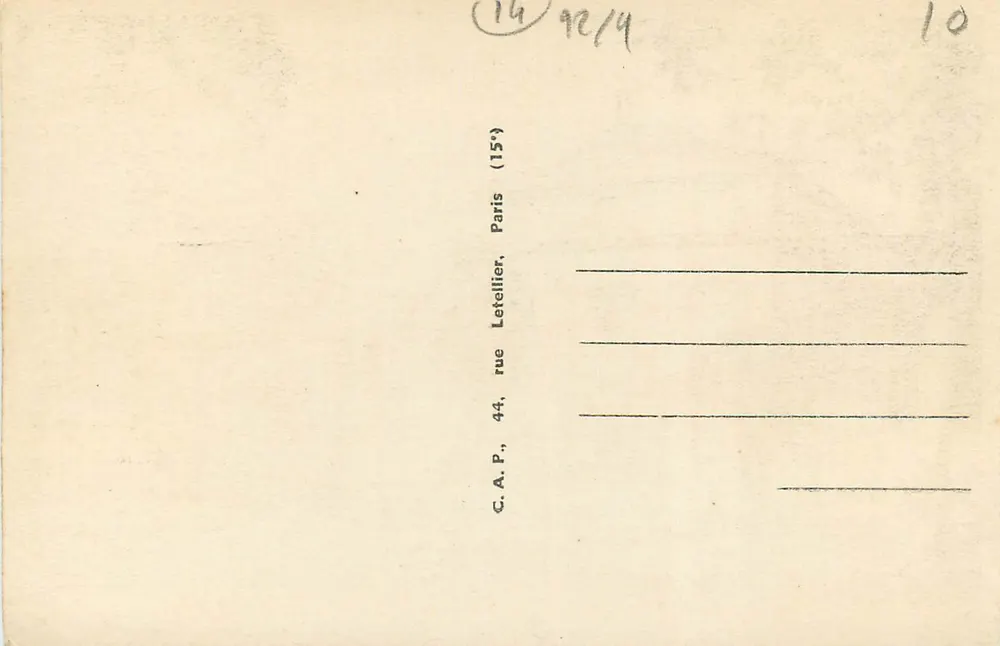 Caen — A Prefeitura — C.A.P. Letellier, n° ND.302 - Verso