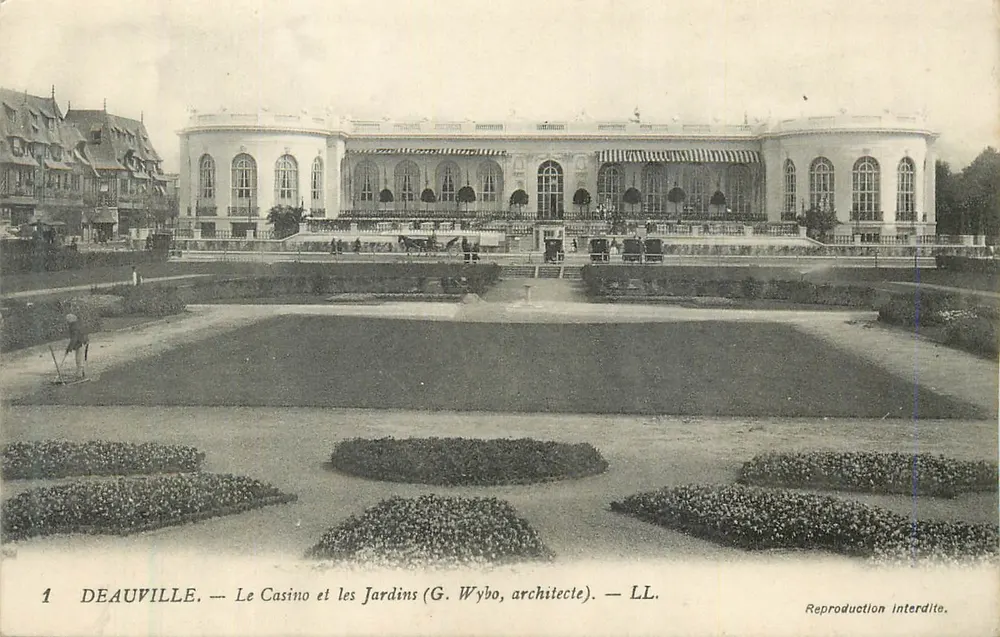 Deauville — Das Casino und die Gärten (G. Wybo, Architekt) — LL. - Vorderseite