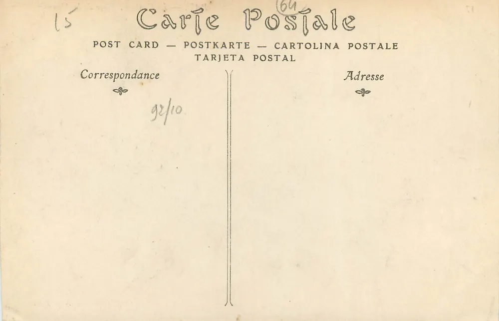 PAU — Le Château, Place de la Monnaie — éditeur ND PBM, n° 57 - Verso