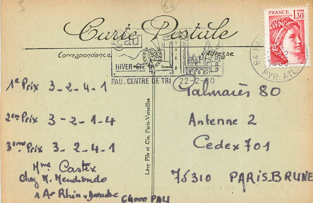 Pau — O Castelo — Chambre de Henri d'Albret — LL - Verso