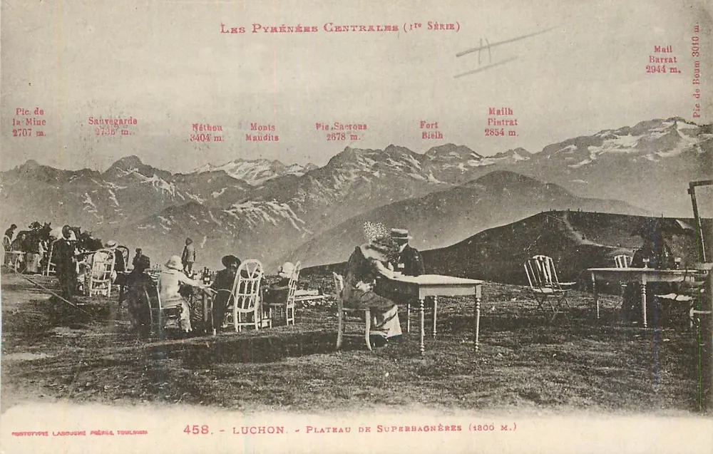 Luchon - Plateau de Superbagnères (1800 m.) — Os Pirineus Centrais (1ª Série) — Poste Type Labouche Frères, Toulouse - Frente