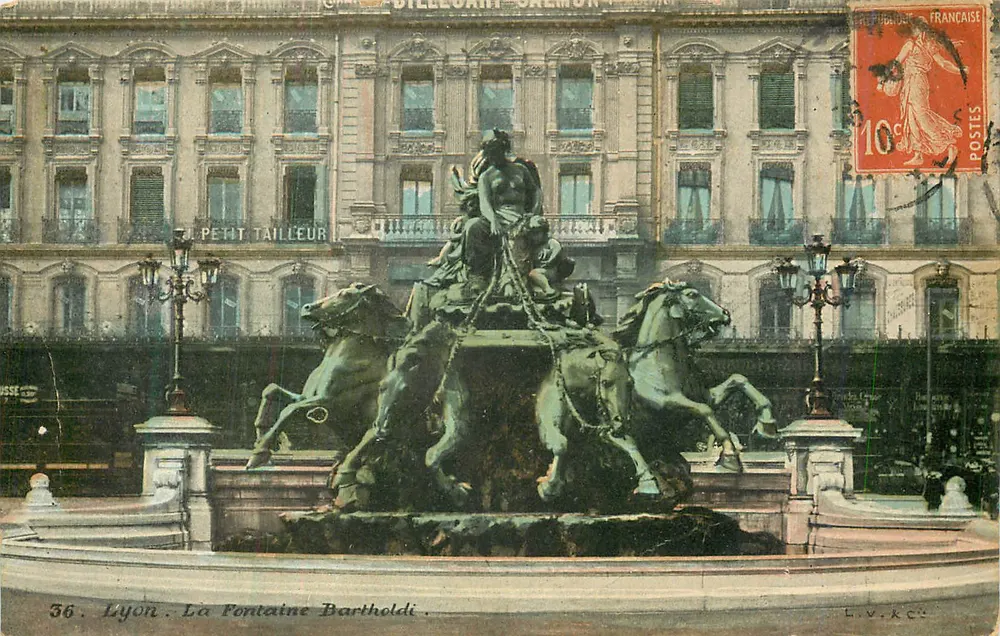 Lyon. A Fonte Bartholdi — editor Dillecourt-Cremor, n°36 - Frente