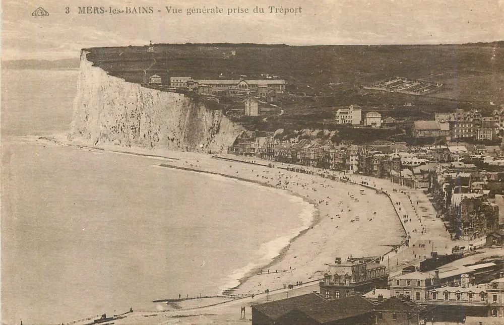 MERS-les-BAINS - Vue générale prise du Tréport - Recto