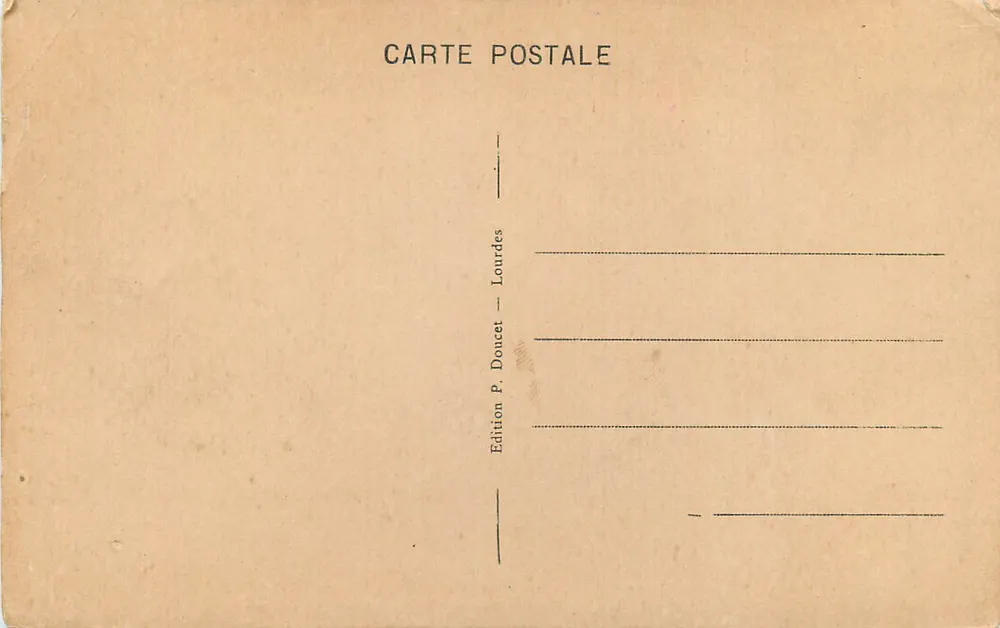 Lourdes - La Vallée d'Argelès und die Pyrénées, vom Pic du Jer aus gesehen - P.D. - Doucet - Rückseite