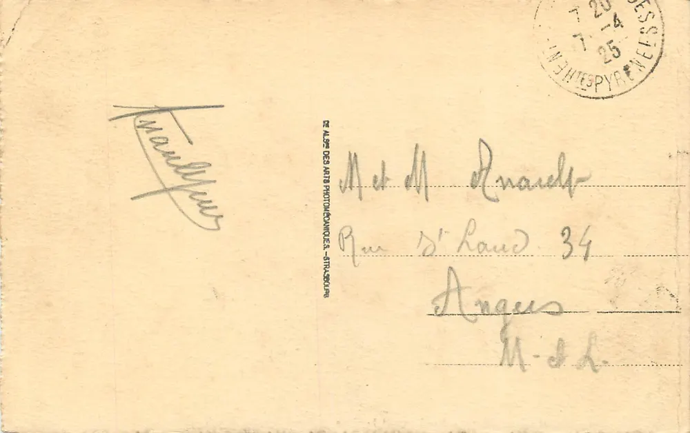 LOURDES - A Basílica e o Gave — editor PASTEUR, n°6 - Verso