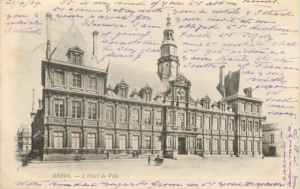 Reims — L'Hotel de Ville — Editore sconosciuto, n°5 - Recto