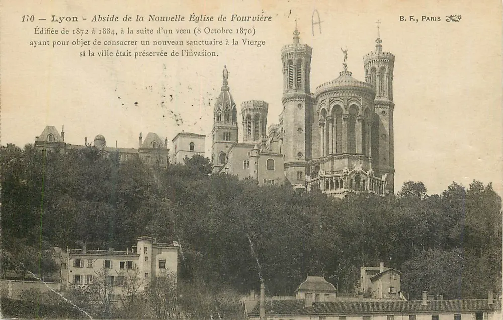 Lyon - Abside de la Nouvelle Église de Fourvière — B. F., Paris, n° 170 - Recto