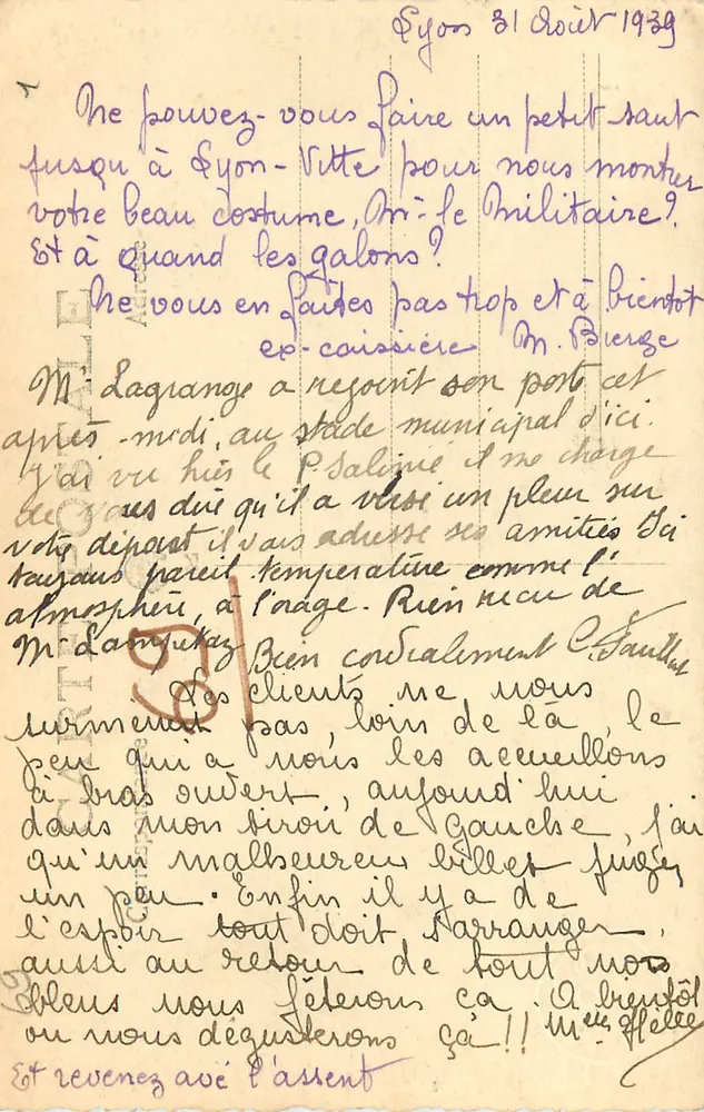 Lyon - St-Jean-le-Saône, Bellecour & les Quais du Rhône — éditeur inconnu, n° 46 - Verso