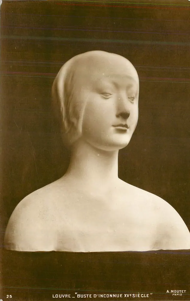 Louvre — Busto de desconhecida Século XV — A. Moutet, Paris - Frente