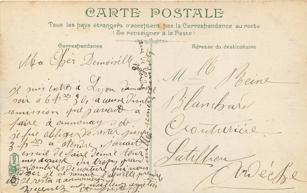 Lyon — A praça Bellecour — L.L.Y. 35 - Verso