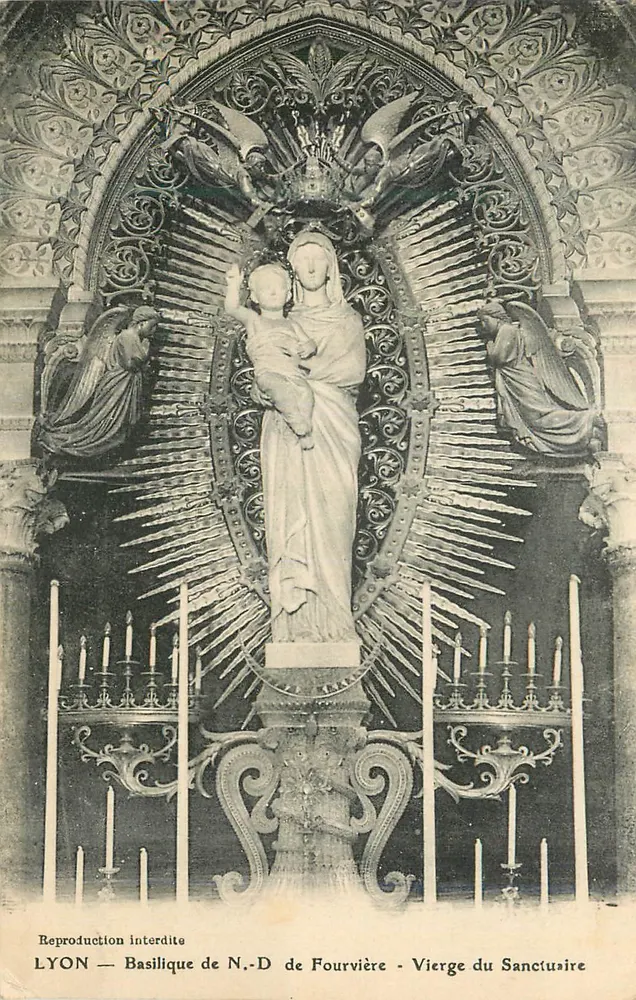 LYON — Basilika der Jungfrau von Fourvière — Jungfrau des Heiligtums - Vorderseite