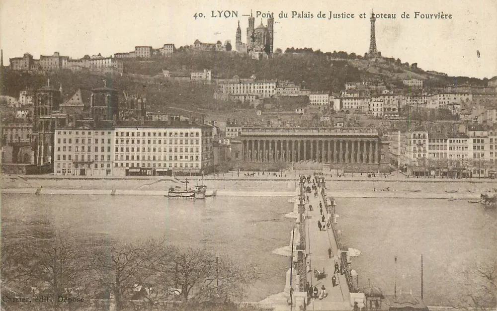 LYON — Pont du Palais de Justice und Coteau de Fourvière — Cartier, édit. Dépose - Vorderseite