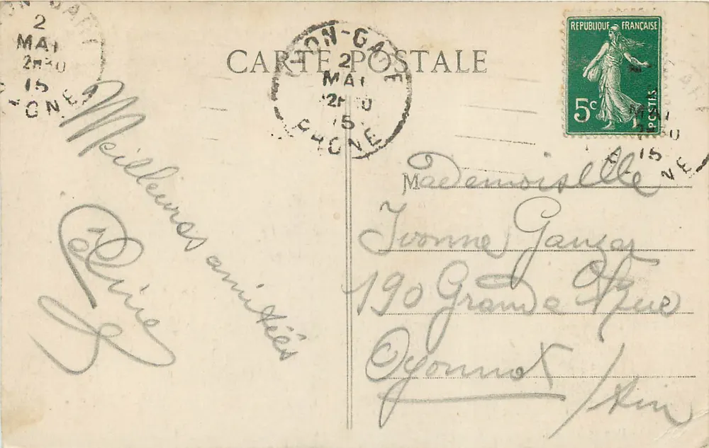 LYON — Pont du Palais de Justice und Coteau de Fourvière — Cartier, édit. Dépose - Rückseite