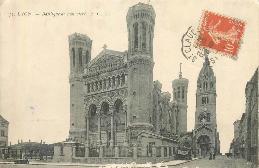 LYON — Basílica de Fourvière — E. C. L. - Frente