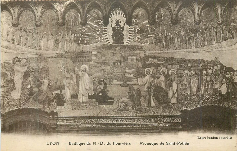 LYON — Basilique N.-D. de Fourvière — Mosaïque de Saint-Pothin - Recto