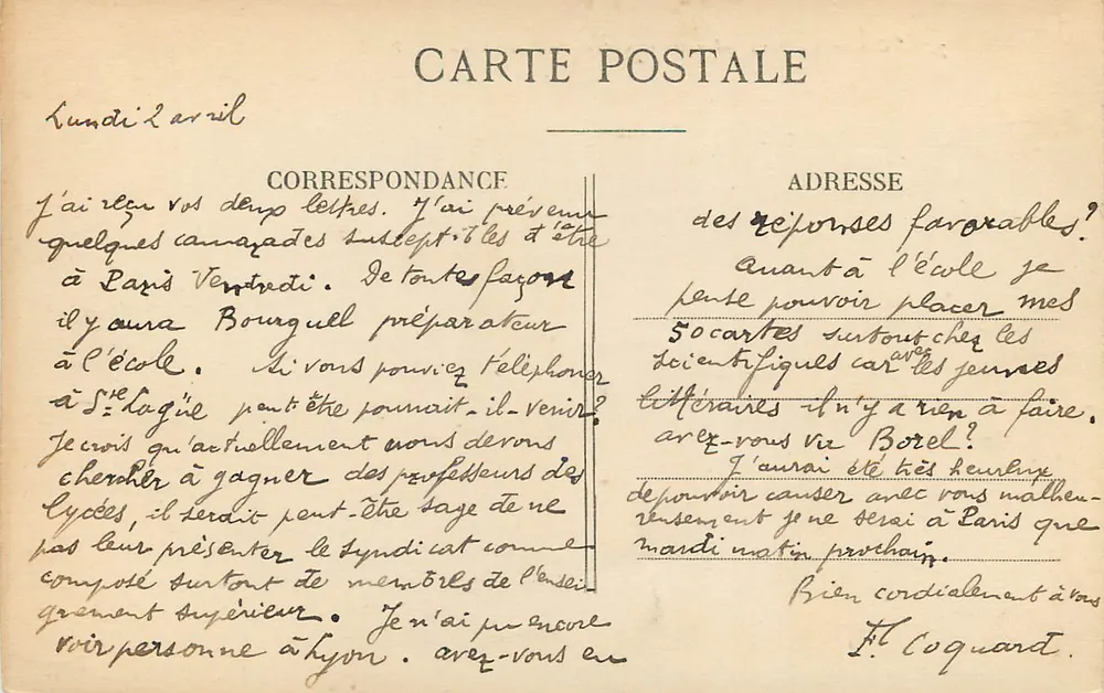 LYON — Le Pont Lafayette et Coteau de Fourvière — M. F. - Verso