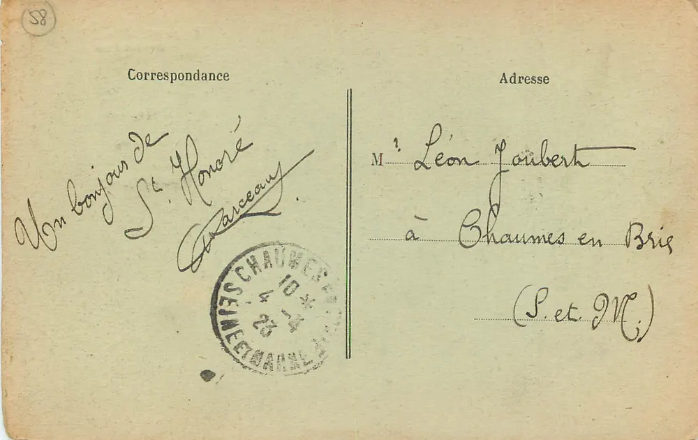 St-Honoré-les-Bains — W parku — E. Bélile, fotograf. Nevers - Rewers