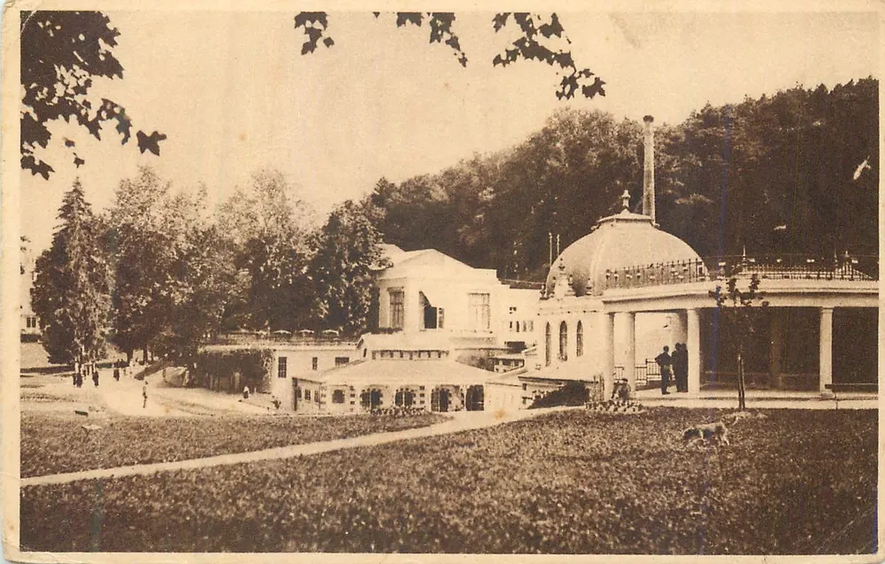 Saint-Honoré-les-Bains — Der Park und das Thermalbad — Imp. d'Art Pierre Lafitte, Paris - Vorderseite