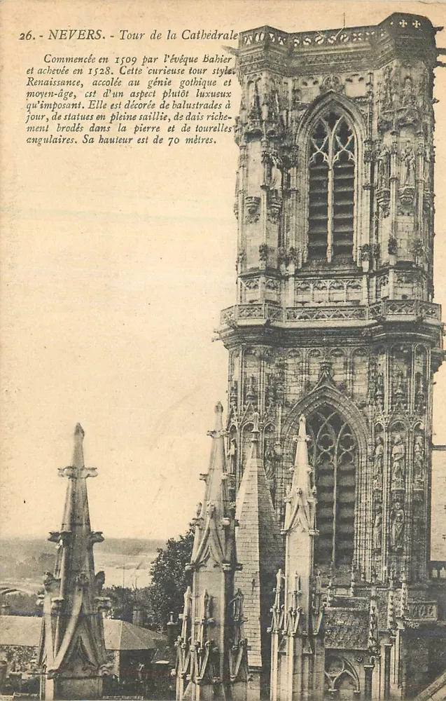 Nevers — Torre da Catedral — Editor não identificado, n° 26 - Frente