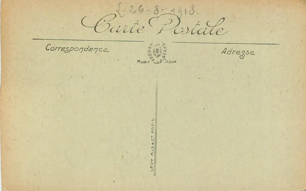 Nevers — La Cathédrale vue à travers les Acacias — B.N. 10 - Verso