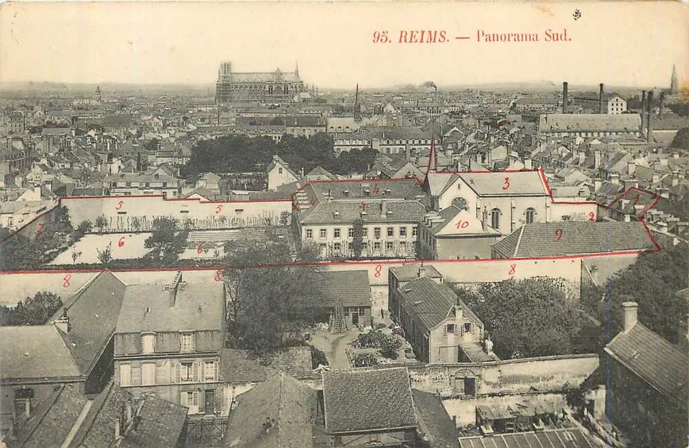Reims — Panorama Sul. — Editor: 95. REIMS. - Frente