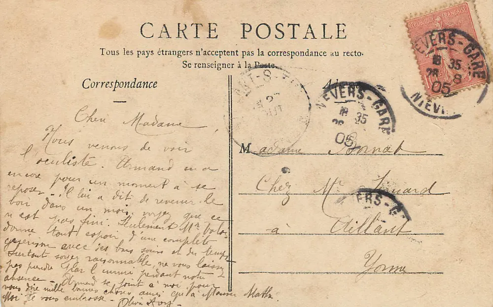 Nevers - Palácio Ducal — Edição especial N. G. - Verso