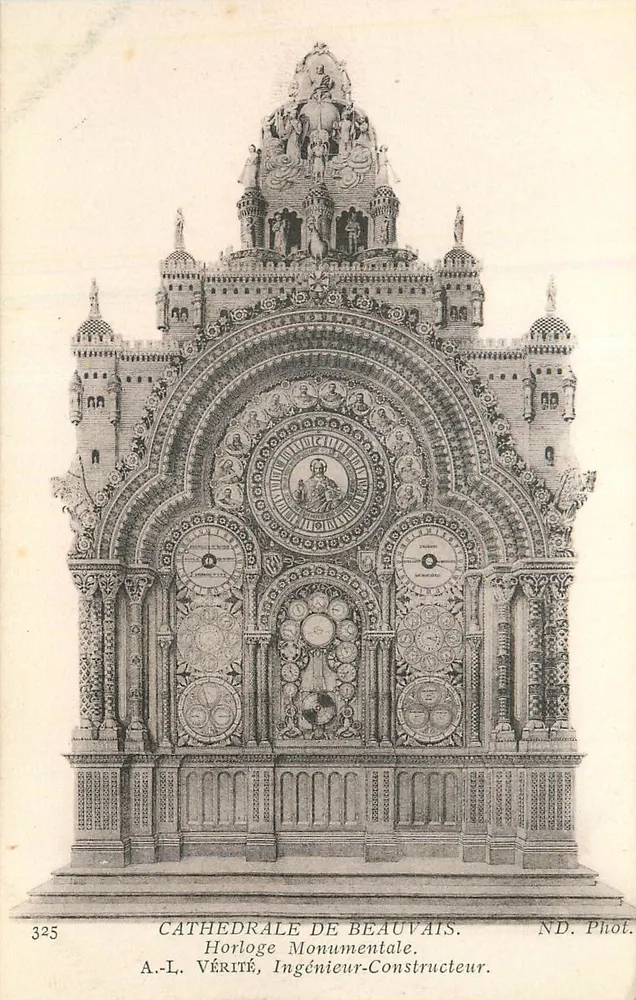 Cathédrale de Beauvais — Horloge Monumentale — A.-L. Vérité, Ingénieur-Constructeur - Recto