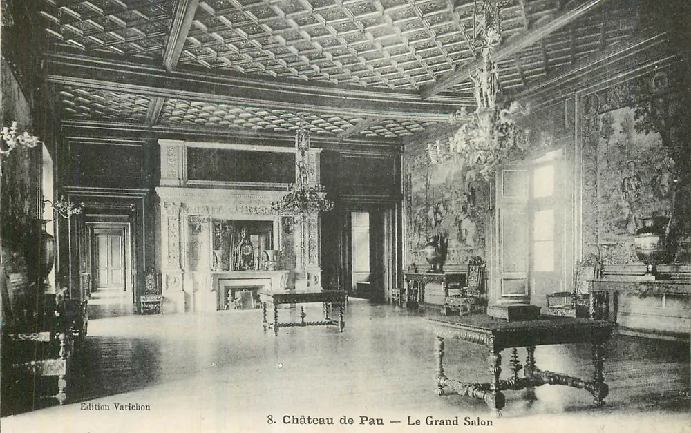 Castelo de Pau — O Grande Salão — Edição Varichon, n°8 - Frente