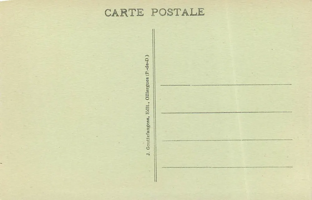 Le Mont-Dore — Vista geral e Vale do Sancy — J. Gouttefange, Olliergues (P.-de-D.) - Verso