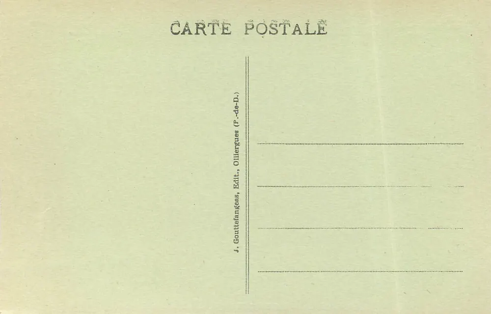 Mont-Dore — Vista geral — J. Gouttefangean, Olliergues (P.-de-D.) - Verso