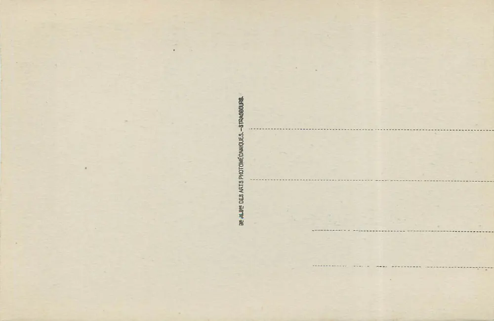 Biarritz - O Rocher da Virgem — editor: De Jauré des Arts Photomécaniques, Strasbourg — n° de série 127 - Verso