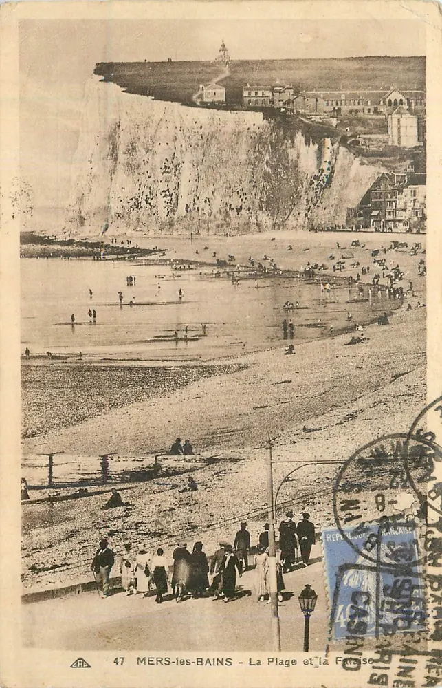 MERS-les-BAINS — La Plage et la Fratise — éditeur A.P. n°47 - Recto